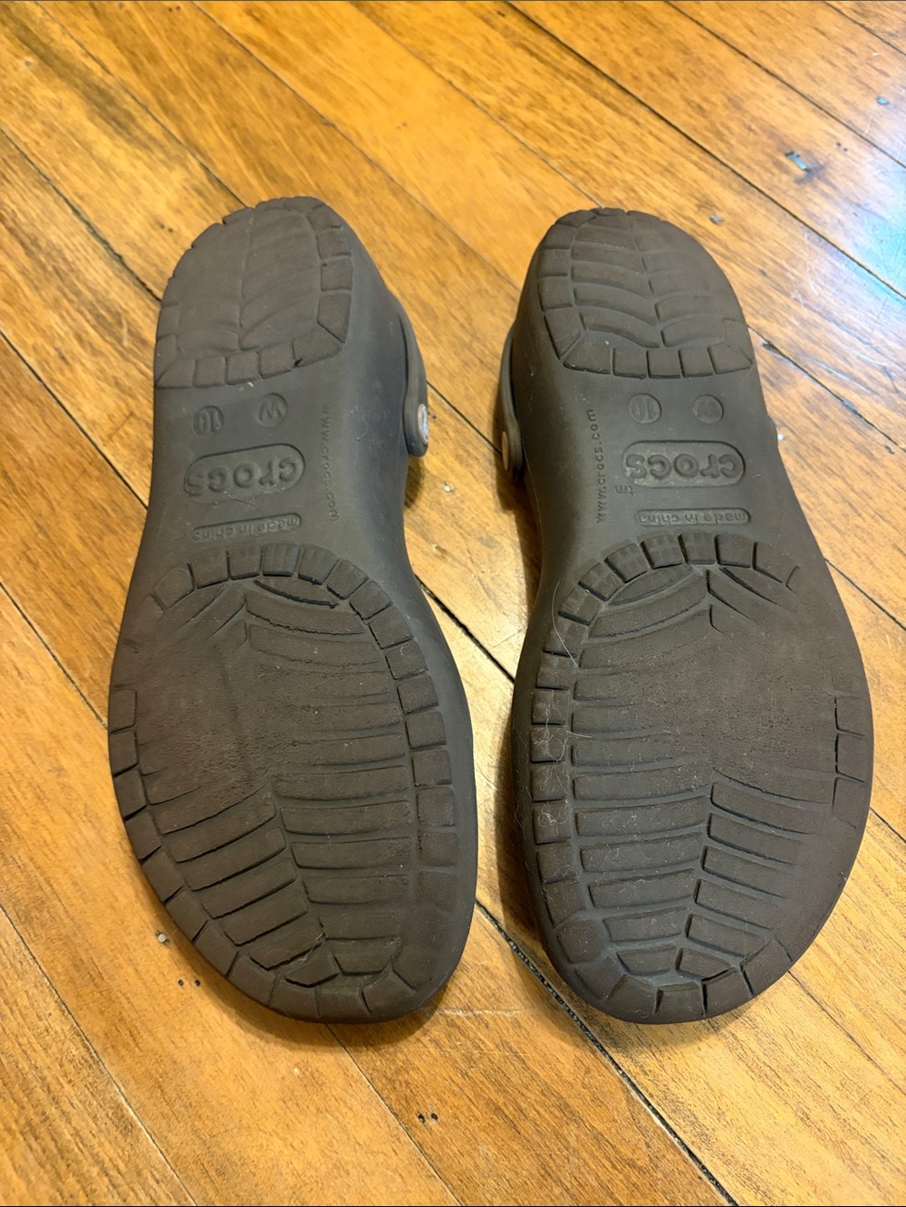 CROCS Women's Brown Slip-On Two-Strap Sandals - Picture 8 of 12